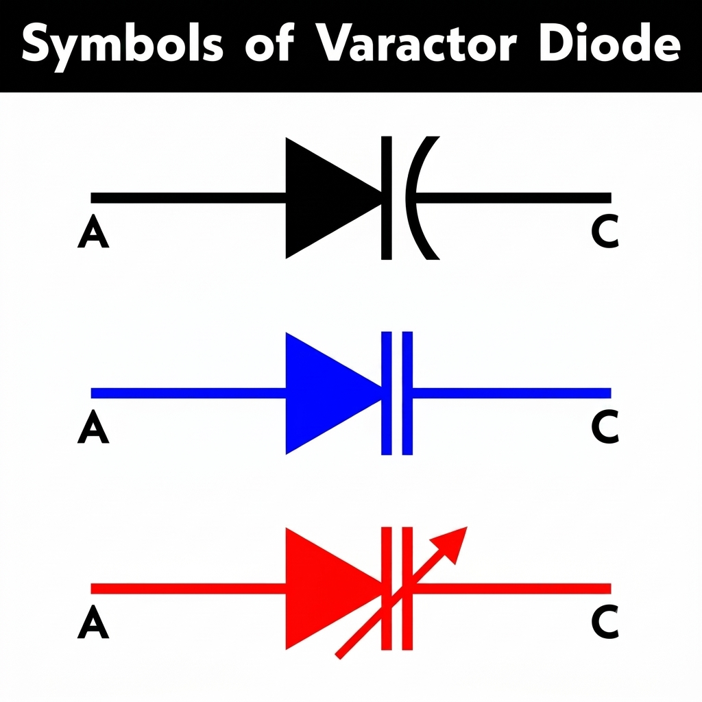 various symbols used for varactor diode