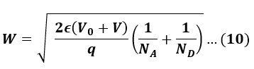 depletion-region-width-formula-for-reverse-biased-pn-junction