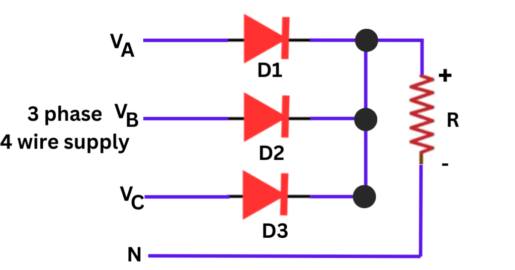 three phase half wave rectifier