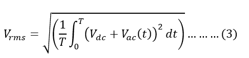 Decomposition of the RMS Value equation 3