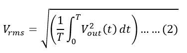 RMS Value of the Output Voltage equation 2