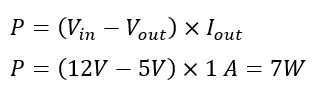 heat dissipation in voltage regulator 7805