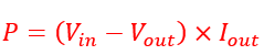 formula for heat dissipation in 7805 IC