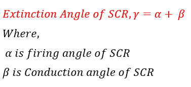 formula for extinction angle of scr