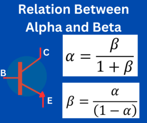 Relation Between Alpha and Beta in Transistor