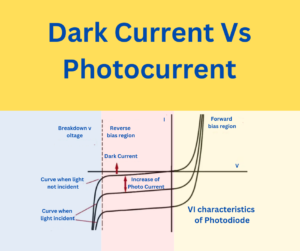 difference between dark current and photocurrent