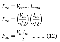 The apparent power of primary winding in center tapped rectifier for tuf calculation equation-12