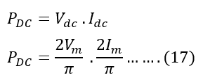 dc power of bridge rectifier for tuf calculation equation 17