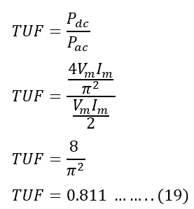 TUF for the bridge rectifier equation-19