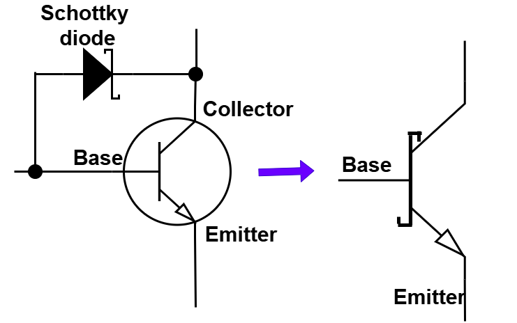 Schottky Clamped Transistor