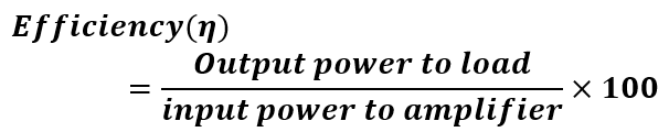 efficiency of power amplifier