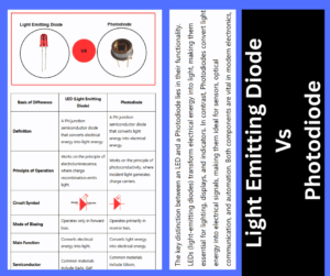 Difference between LED and Photodiode