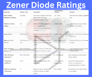 zener diode ratings explained