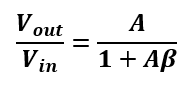 transfer function for negative feedback system