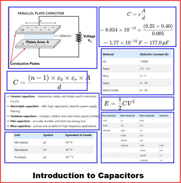 Introduction to Capacitors- Capacitance, Unit, Charge