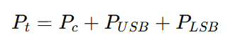 total power of AM wave