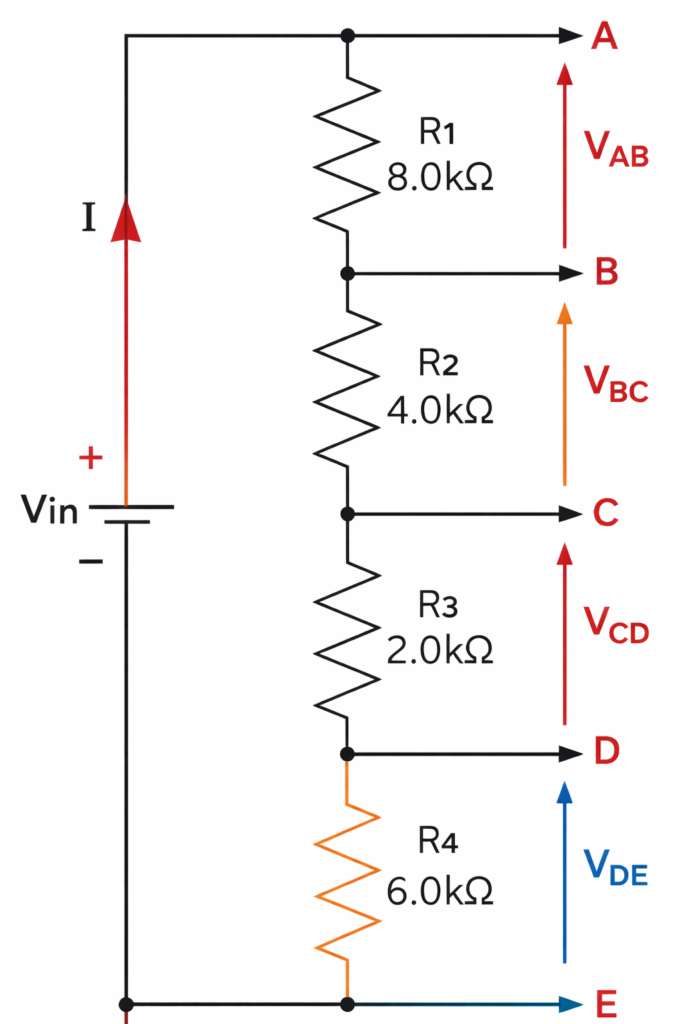 Tapping Points in a Voltage Divider Network