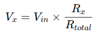 general voltage division formula
