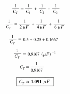 Capacitors in Series – Circuit, Calculation, Formula, Example,