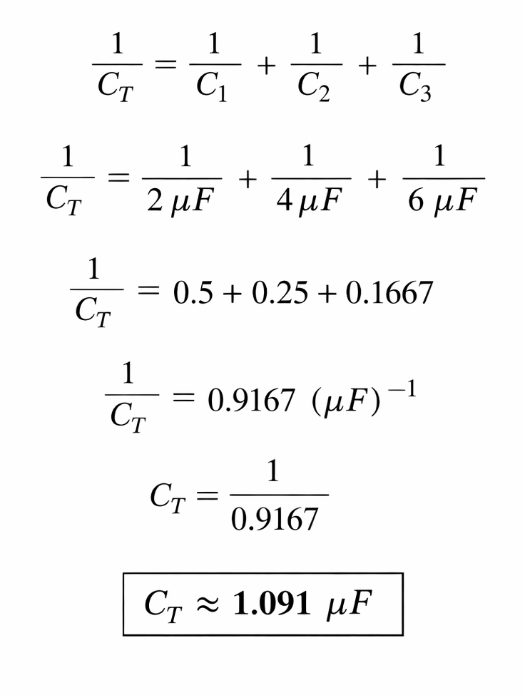 Capacitance calculation of Series capacitors Example No1