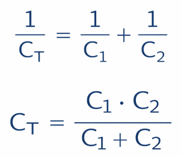 formula for two capacitors in series