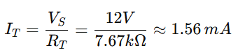 total current in parallel circuit using total resistance of the circuit