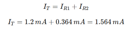 total current in parallel resitor circuit