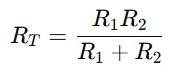 total resistaance of two unequal resistance connected in parallel