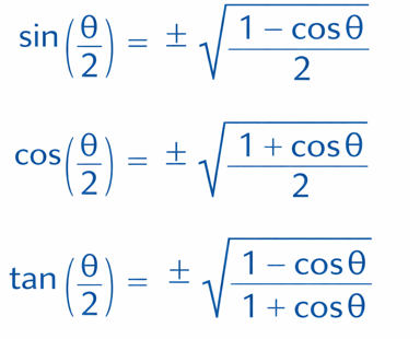 half angle identities