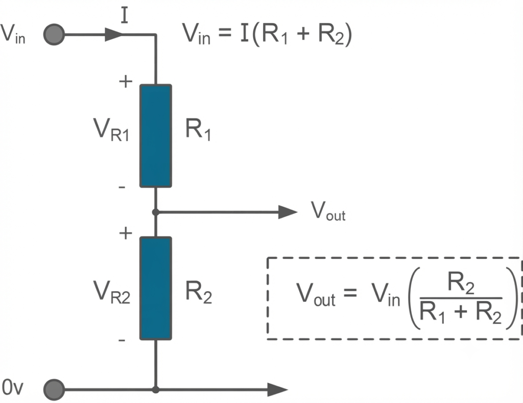 voltage divider circuit using resistors in series