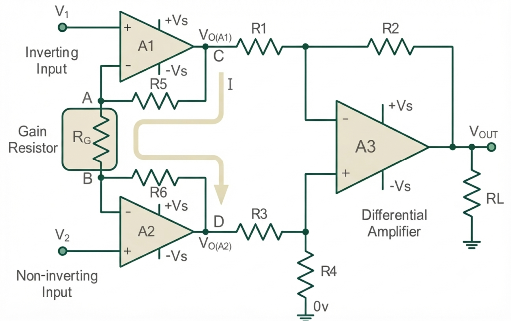 Instrumentation Amplifier Circuit diagram