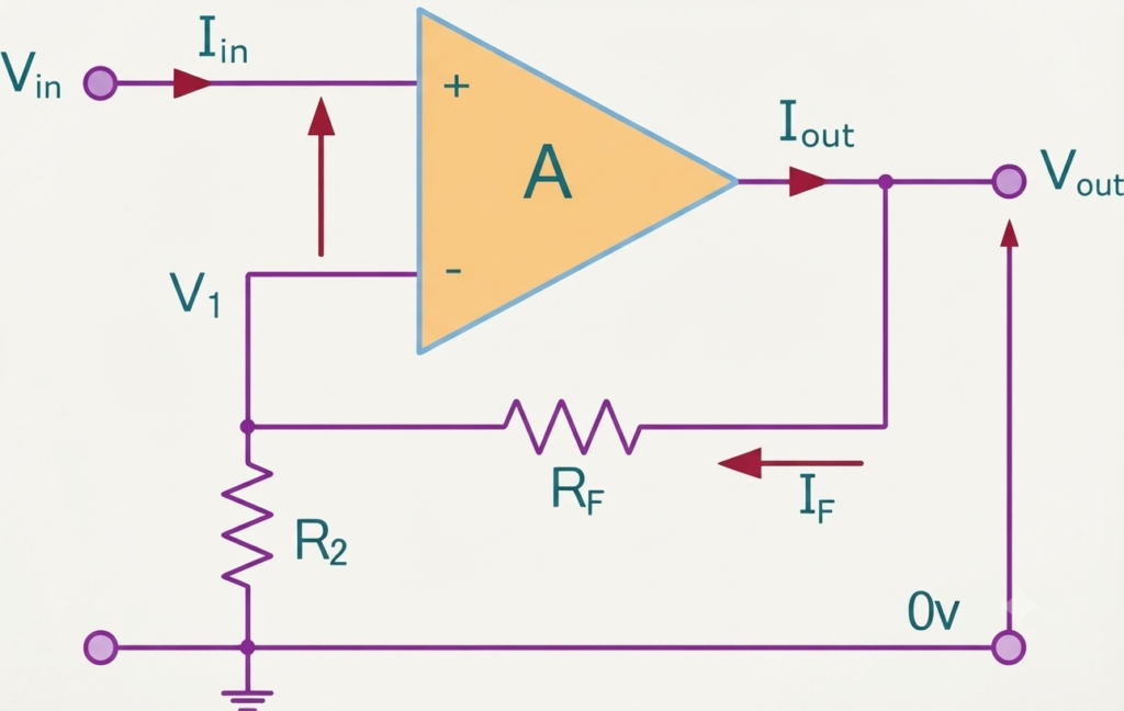 Non-inverting Operational Amplifier Configuration circuit