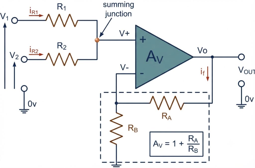 Non-inverting Summing Amplifier Circuit