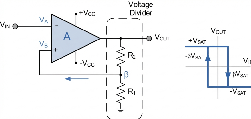 Op-Amp Schmitt Comparator