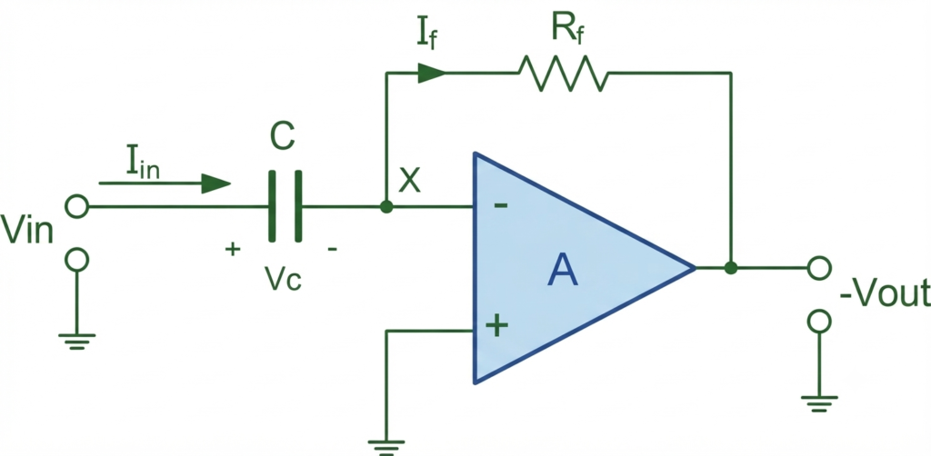 Op-amp Differentiator Circuit diaagram