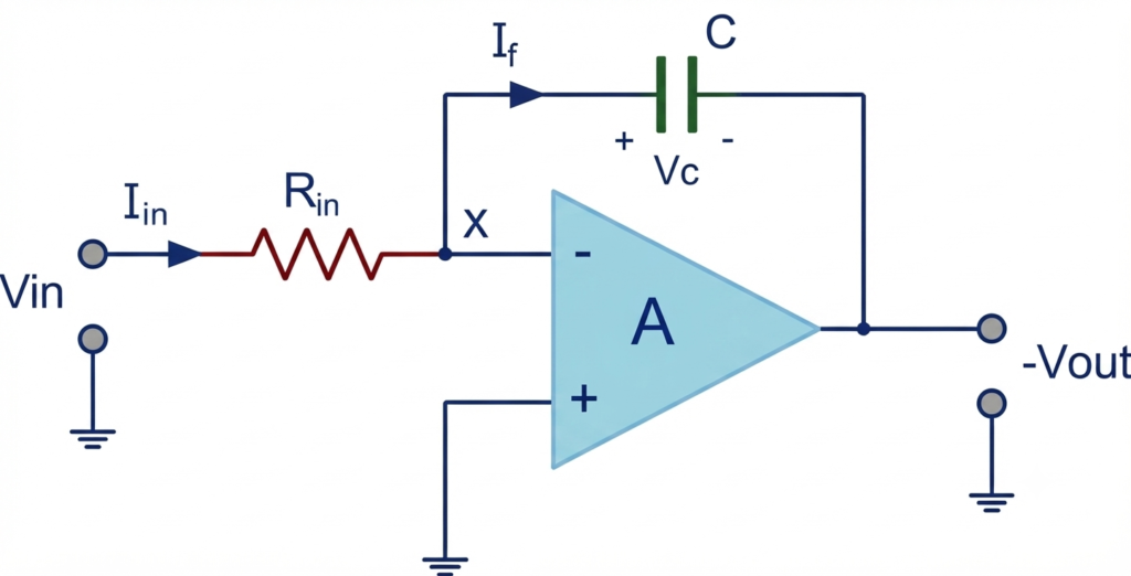 Op-amp Integrator Amplifier Circuit