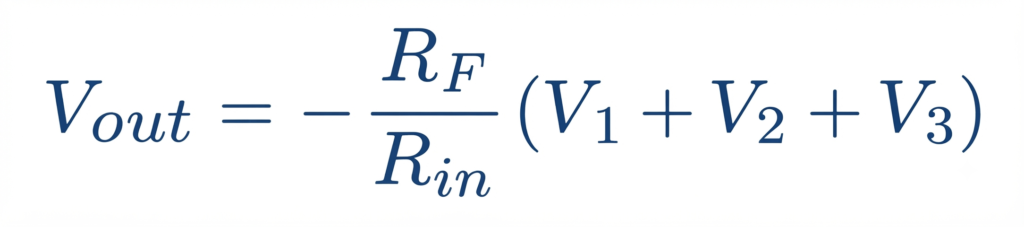 Summing Amplifier Equation