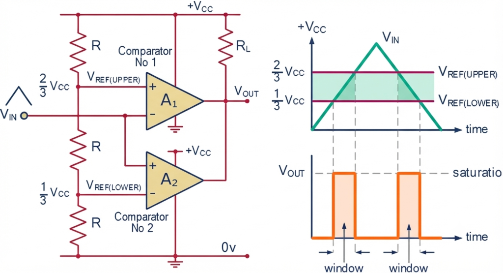 Comparator Voltage Level Detector circuit
