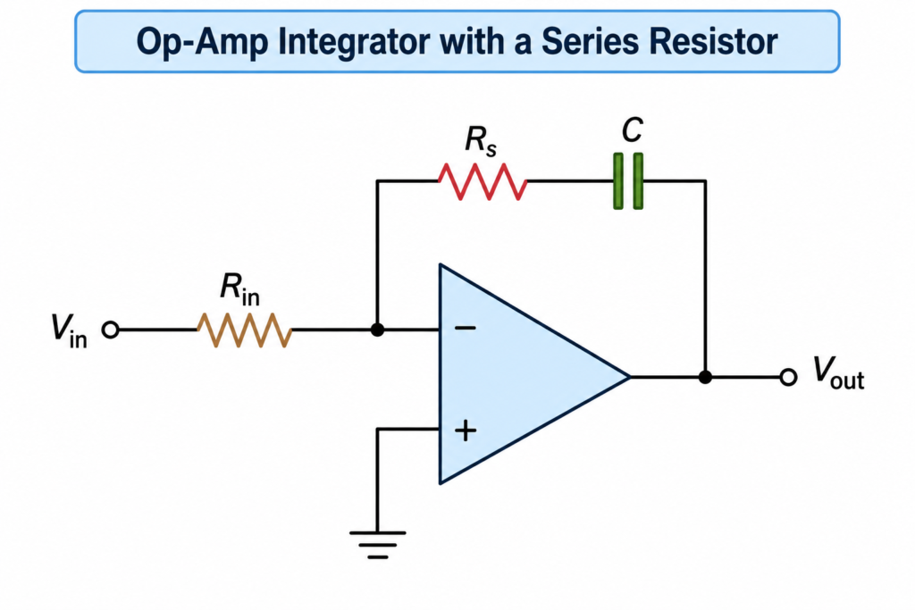 op-amp integrator with a series resistor