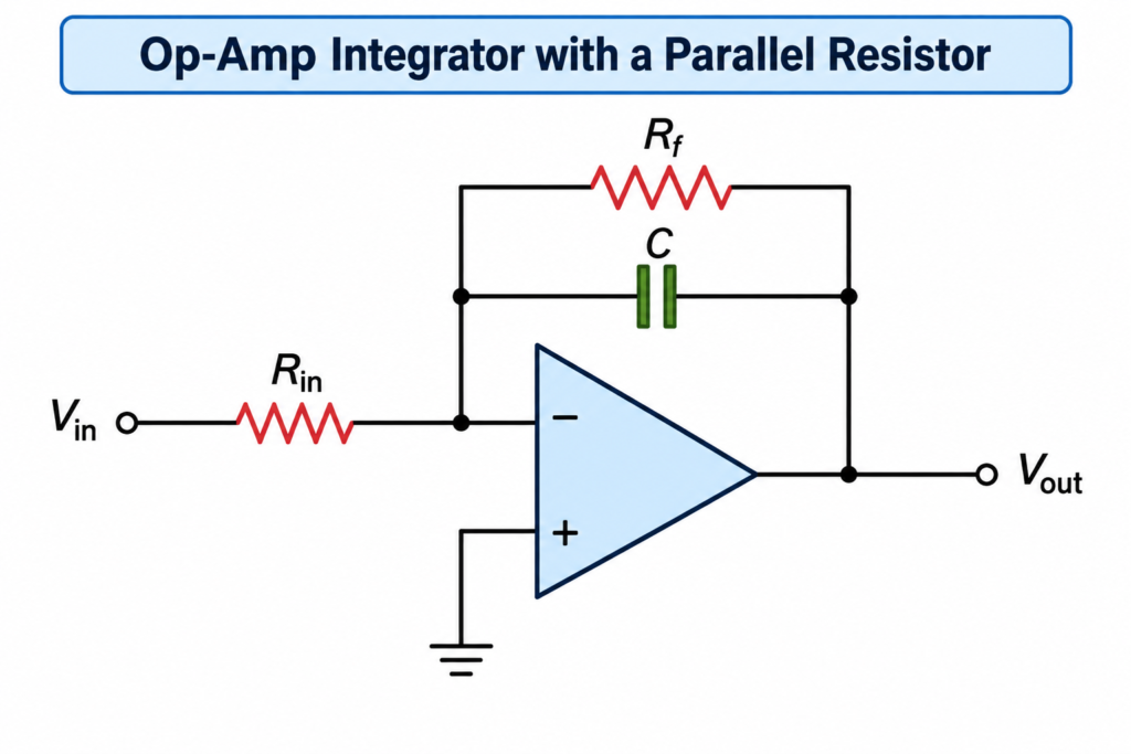op-amp intrgrator with a Parallel Resistor