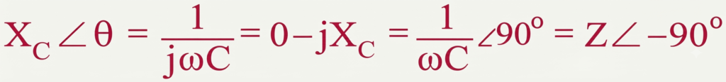 voltage across capacitor in polar form