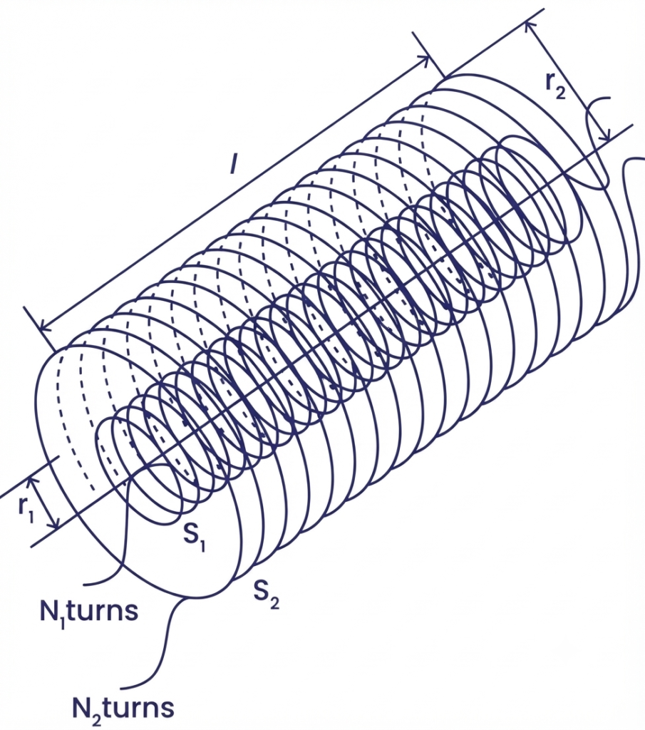 Derivation of Mutual Inductance Between Two Coaxial Coils