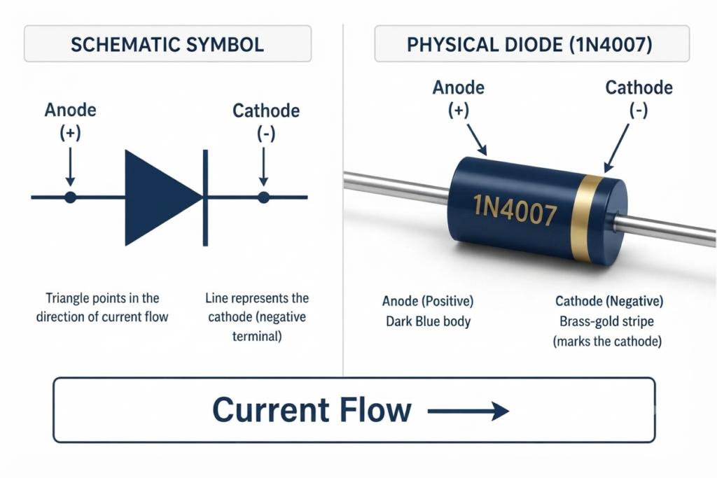 Diode Symbol Polarity: Anode vs Cathode Explained