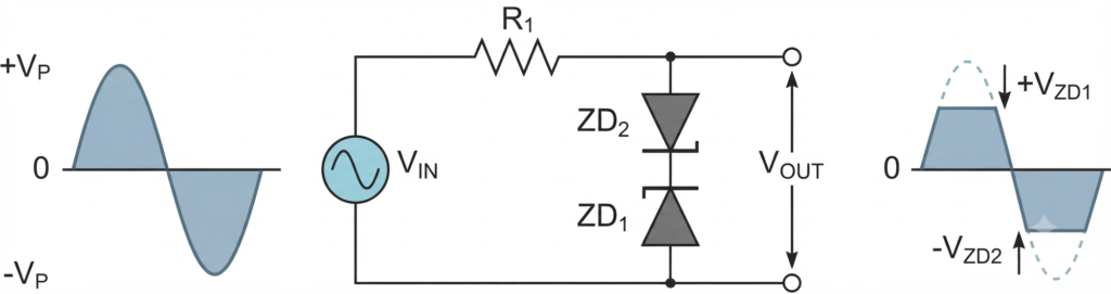 Full-wave Zener Diode Clipping