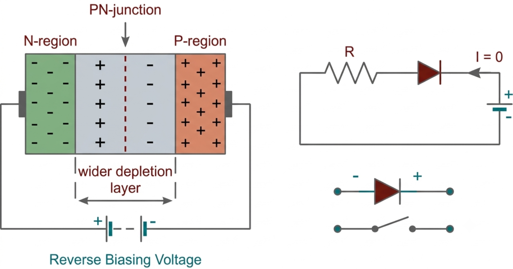 Increase in the Depletion Layer due to Reverse Bias
