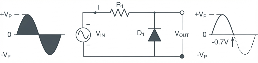 Parallel Negative Diode Clipping Circuit