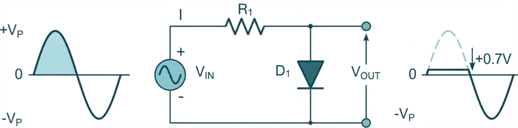 Parallel Positive Diode Clipping Circuit