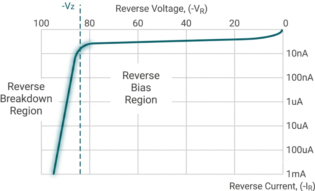Reverse Characteristics Curve of a PN Junction Diode