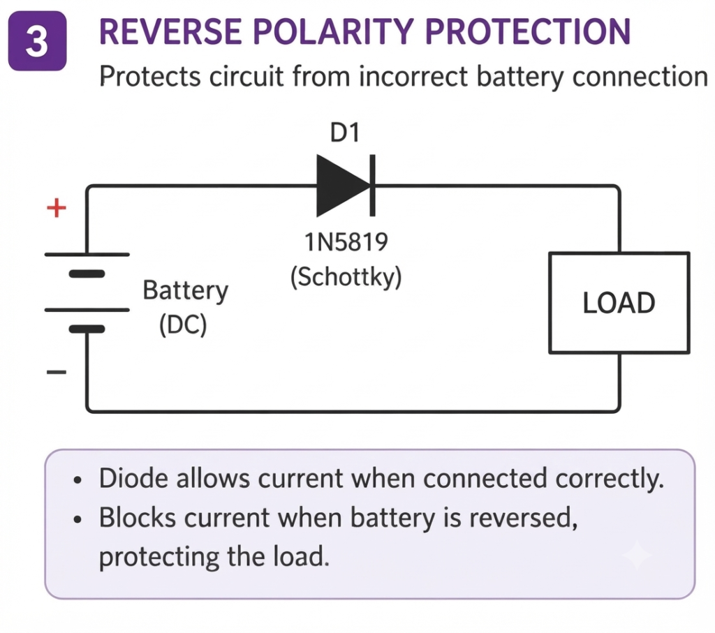 diode symbol use in reverse polarity protection circuit