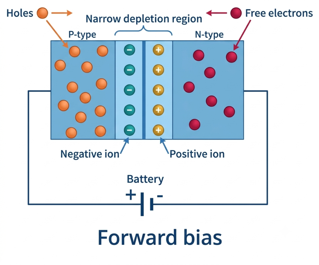 forward bias pn junction diode
